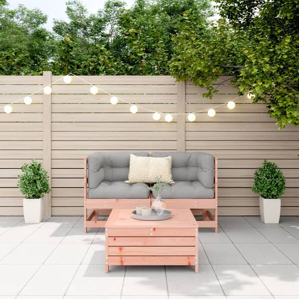 vidaXL Salon de jardin 3 pcs bois massif sapin de douglas