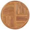 vidaXL Dessus de table Bois de teck solide Rond 2,5 cm 90 cm