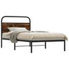 vidaXL Cadre de lit sans matelas 107x203 cm ch&ecirc;ne fum&eacute; bois ing&eacute;nierie