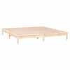 vidaXL Cadre de lit &agrave; LED sans matelas 150x200 cm bois massif