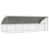 vidaXL Kennel pour Chiens 3 pcs Argent&eacute; 6 x 2 x 2 m Acier galvanis&eacute;