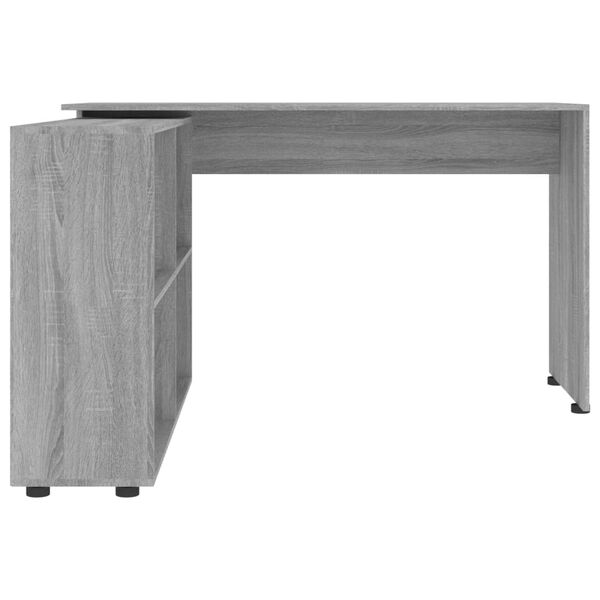 vidaXL Bureau d'angle Sonoma gris Bois d'ing&eacute;nierie