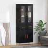 vidaXL Haut Armoire avec tiroir 2 pcs Ch&ecirc;ne noir Bois d'ing&eacute;nierie