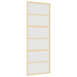 vidaXL Porte coulissante dor&eacute; 76x205 cm verre ESG d&eacute;poli et aluminium