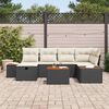 vidaXL Ensemble de canap&eacute; de jardin 7 pcs Noir 55 x 62 x 69 cm
