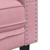 vidaXL Ensemble de canap&eacute; Chesterfield et traversins 3pcs rose velours