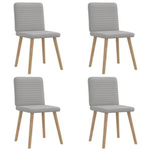 vidaXL Chaises &agrave; manger lot de 4 gris nuage tissu