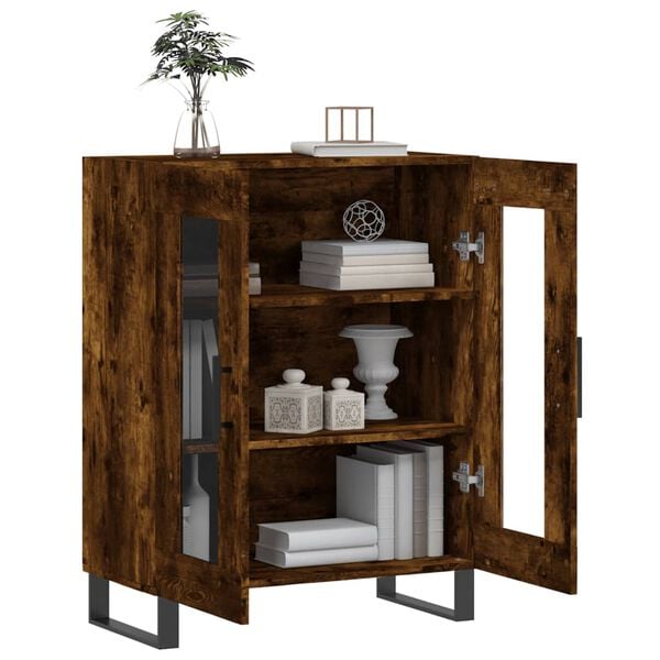 vidaXL Buffet ch&ecirc;ne fum&eacute; 69,5x34x90 cm bois d'ing&eacute;nierie