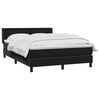 vidaXL Sommier &agrave; lattes de lit avec matelas noir 140x210 cm velours