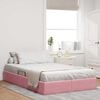 vidaXL Lit de Rangement avec stockage Rose 120 x 200 cm Velours