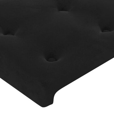 vidaXL Tête de lit avec oreilles Noir 93x23x118/128 cm Velours