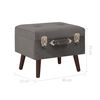 vidaXL Tabouret de rangement Gris 40 cm Velours