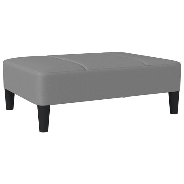vidaXL Repose-pied Gris 78x56x32 cm Similicuir