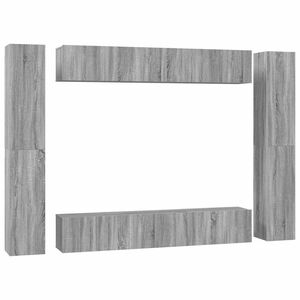 vidaXL Ensemble de meubles TV 10 pcs Sonoma gris Bois d'ing&eacute;nierie