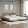 vidaXL Cadre de lit Viana sans matelas cappuccino 200x200 cm similicuir