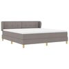 vidaXL Lit &agrave; ressorts avec matelas Taupe 180 x 200 cm tissu