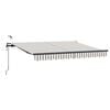 vidaXL Auvent r&eacute;tractable Gris clair et blanc 300 x 250 cm Polyester