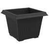 vidaXL Pot de Fleurs Carr&eacute; 6 pcs Noir 23 x 23 x 17,5 cm Plastique