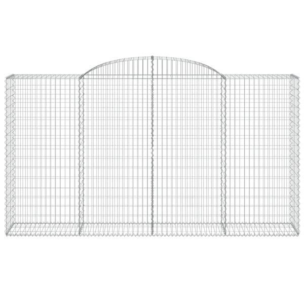 vidaXL Panier de gabions arqué 300x50x160/180 cm Fer galvanisé