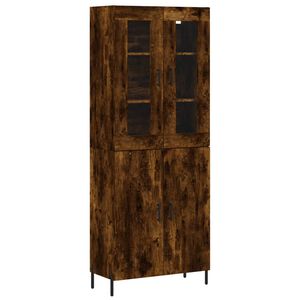 vidaXL Buffet haut Ch&ecirc;ne fum&eacute; 69,5x34x180 cm Bois d'ing&eacute;nierie