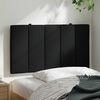 vidaXL Coussin de t&ecirc;te de lit Hanko noir 80 cm tissu