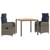 vidaXL Ensemble de repas ext&eacute;rieur 3 pc