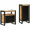 vidaXL Ensemble de mobilier de salle de bain 2 pi&egrave;ces Marron et Noir