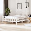 vidaXL Cadre de lit sans matelas blanc bois de pin massif