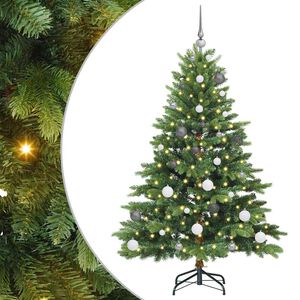 vidaXL Sapin de No&euml;l artificiel avec 150 LED Vert 150 cm PE et PVC