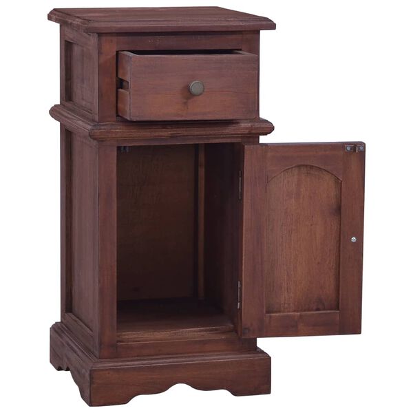 vidaXL Table de chevet marron classique bois d'acajou massif
