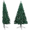 vidaXL Demi-arbre de No&euml;l artificiel pr&eacute;-&eacute;clair&eacute; et boules vert 240 cm