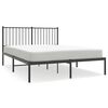 vidaXL Cadre de lit m&eacute;tal sans matelas avec t&ecirc;te de lit noir 140x200cm