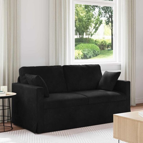 vidaXL Canap&eacute; Noir 158 x 78 x 80 cm Velours