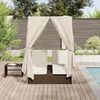 vidaXL Transat double avec toit Marron 205 x 129 x 200 cm Rattan PE