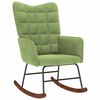 vidaXL Chaise &agrave; bascule avec repose-pied vert clair velours