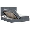 vidaXL Lit de Rangement avec stockage Gris fonc&eacute; 180 x 200 cm Velours
