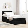 vidaXL Cadre de lit ottoman avec matelas noir 90x190 cm tissu