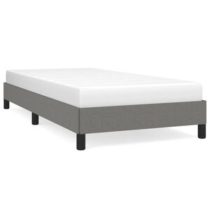 vidaXL Cadre de lit sans matelas gris fonc&eacute; 90x190 cm tissu