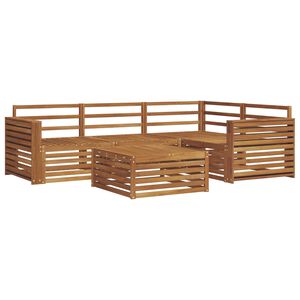 vidaXL Ensemble de canap&eacute;s d'ext&eacute;rieur 5 pcs Naturel