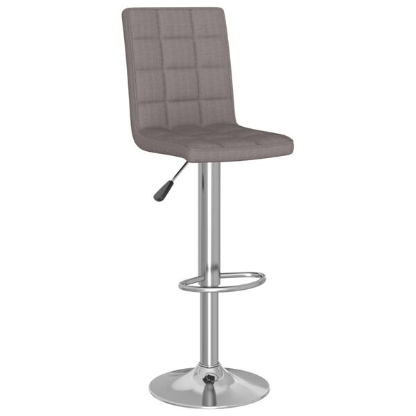 vidaXL Tabourets de bar lot de 2 taupe tissu