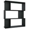 vidaXL Biblioth&egrave;que/Cloison Noir 80x24x96 cm cm Bois d'ing&eacute;nierie