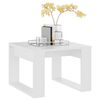 vidaXL Table d'appoint Blanc 50x50x35 cm Bois d’ingénierie
