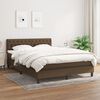 vidaXL Sommier &agrave; lattes de lit avec matelas Marron fonc&eacute; 140x190 cm