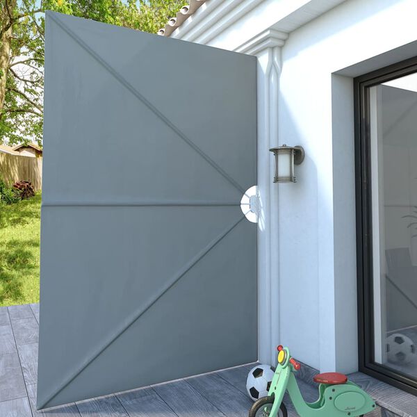 vidaXL Auvent latéral pliable de terrasse Gris 300 x 200 cm