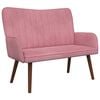 vidaXL Sofa 2 places Rose 115 x 61 x 87 cm Velours (V)
