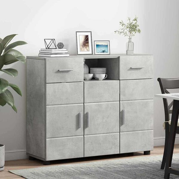 vidaXL Cabinet en Bois avec tiroir Gris b&eacute;ton 88,5 x 30,5 x 73 cm