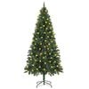 vidaXL Arbre de No&euml;l artificiel pr&eacute;-&eacute;clair&eacute; pommes de pin vert 180 cm
