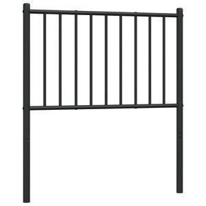 vidaXL T&ecirc;te de lit m&eacute;tal noir 75 cm