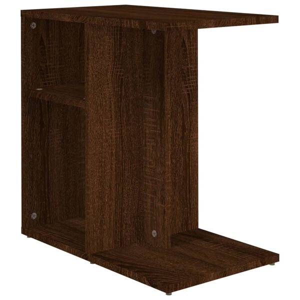 vidaXL Table d'appoint Ch&ecirc;ne marron 50x30x50 cm Bois d'ing&eacute;nierie