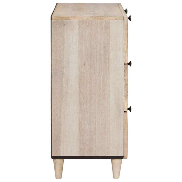 vidaXL Buffet Blanc 60 x 33 x 75 cm bois de manguier massif